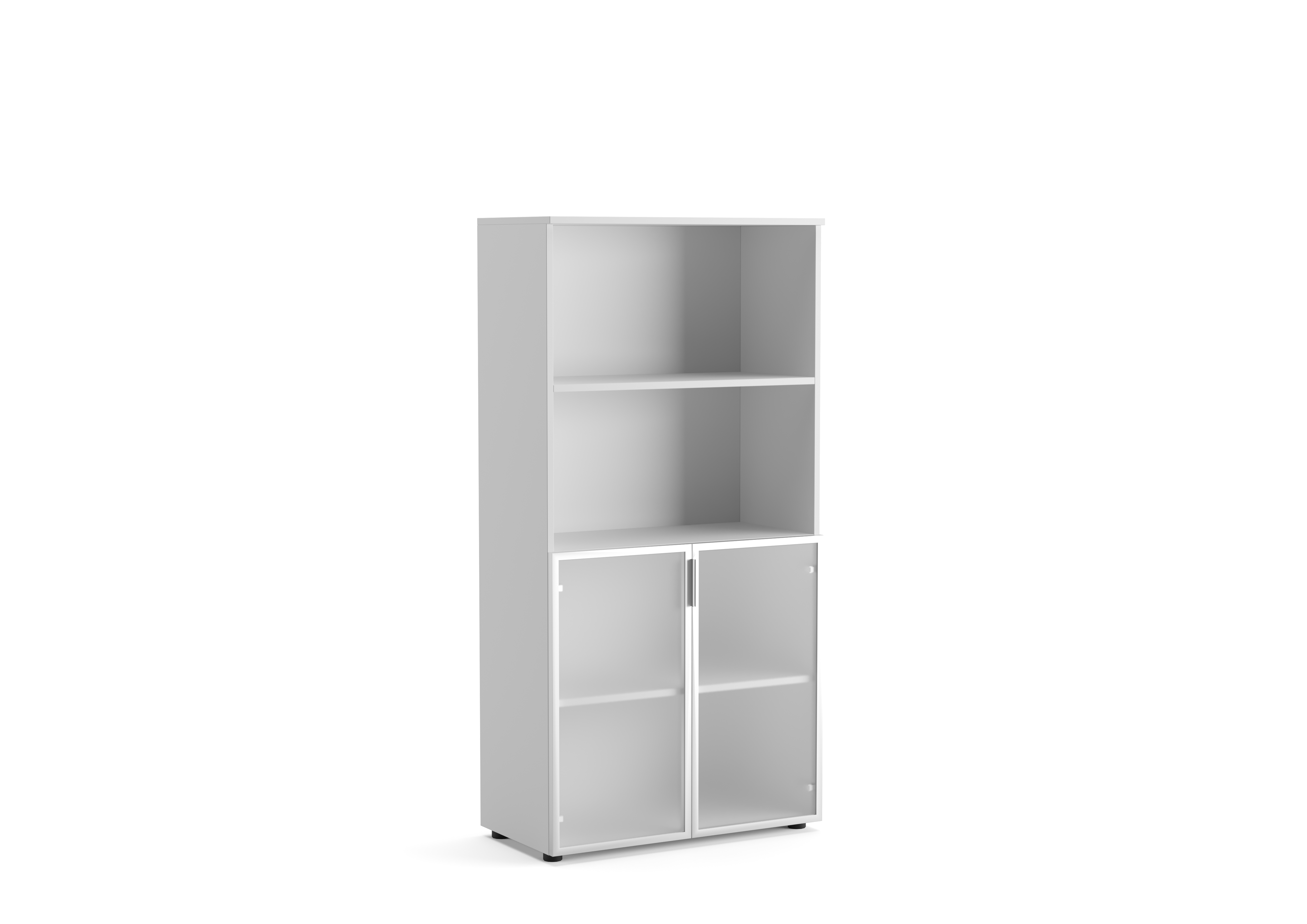 Glass Door Open Shelf Cabinet- 80x40xH160
